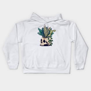 Plants Growing from a Skull Kids Hoodie